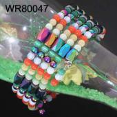 36inch Multi-Color Cat's Eye Opal, Hematite, Magnetic Wrap Bracelet Necklace All in One Set